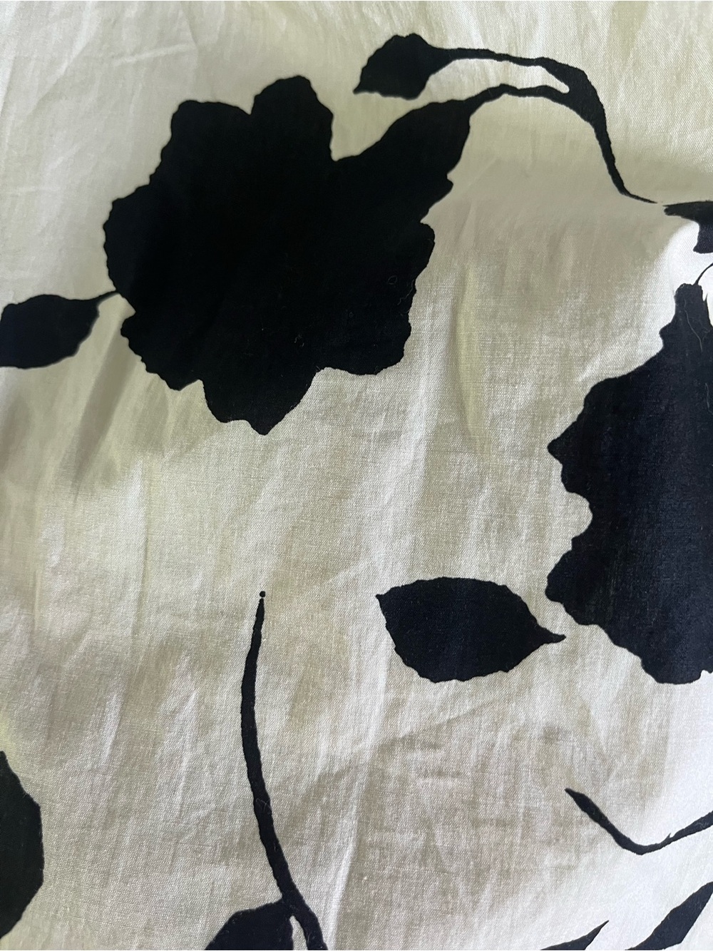 Maurices Black Floral Square-Neck Peasant Blouse on Cream - Picture 4 of 6